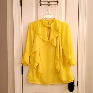 Canary yellow blouse